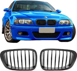 Carner Καρδιές Μάσκας για Bmw 3 E46 1999-2003 Coupe/Cabrio Μαύρο Ματ