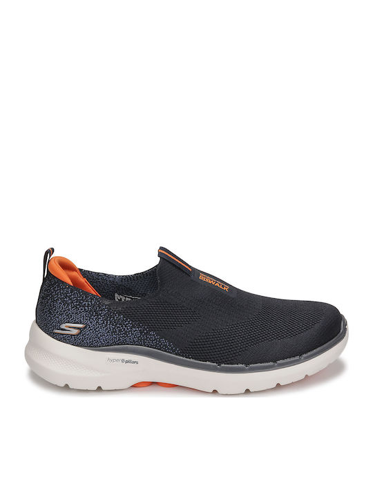 Go Walk 6 Men's Canvas Slip-Ons Blue