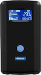 Tescom LEO Plus LCD UPS Line-Interactive 1200VA 720W με 4 Schuko Πρίζες