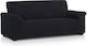Mc Decor Delos Elastic Cover for Two Seater Sofa Negro 130εκ. 1pcs MCL.EL.DHLOS.D MAYRO