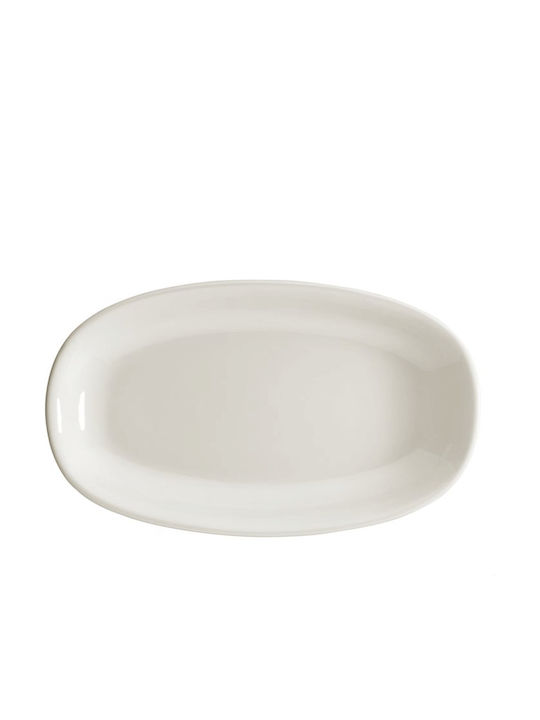 Bonna Gourmet Πιατέλα Σερβιρίσματος Οβάλ από Πορσελάνη Λευκή 29x17εκ. 6τμχ