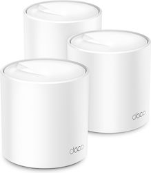 TP-LINK Deco X50 v1 WiFi Mesh Network Access Point Wi‑Fi 6 Dual Band (2.4 & 5GHz) σε Τριπλό Kit