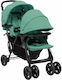 vidaXL Adjustable Double Stroller Suitable for Newborn Green