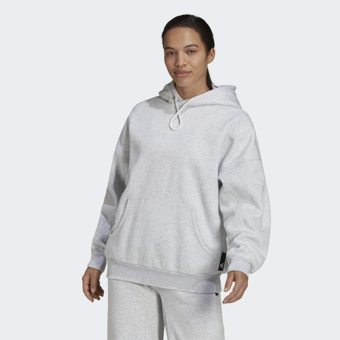 Adidas Sportswear Studio Lounge Γυναικείο Φούτερ με Κουκούλα Light Grey Heather HE2866 Skroutz.gr