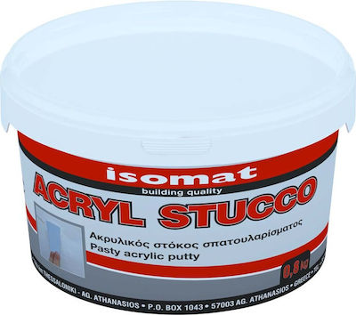 Isomat Acryl Stucco Chit de Utilizare Generală Pregătit / Acrilic Alb 800gr