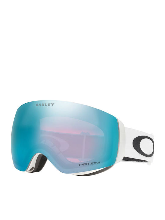 Oakley Flight Deck Ски & Сноуборд Маска Детска Бял с Леща в Цвят Син