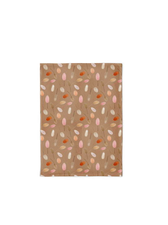 Chic Mic Dried Flower Kitchen Towel from 100% Cotton in Brown Colour 50x70cm