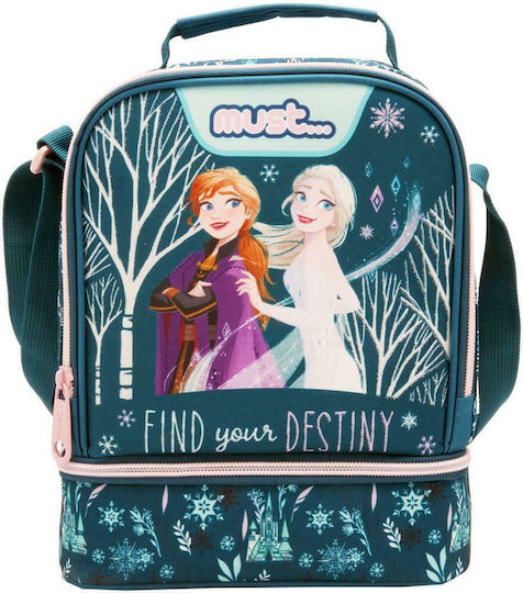Must Team Disney Frozen 2 Find your Destiny Schulische Isothermische Lunch-Tasche zum Umhängen 7Es Grün Gefroren 20 x 12 x 24cm