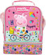 Diakakis School Insulated Shoulder Lunch Bag 7lt Pink Peppa Pig 20 x 12 x 24cm Various Designs/Colours