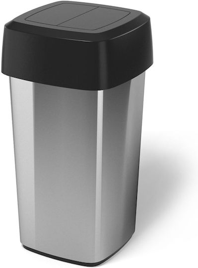 Delta Cleaning Iris Mülleimer Kunststoff Push Graue 60lt RI2B