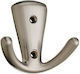 Viobrass Κρεμάστρα Τοίχου Μεταλλική 2 Θέσεων Inox Matt 7.4x3.2x11.3cm