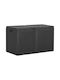 vidaXL Cutie de depozitare pentru exterior din polipropilenă 180lt Negru L80.5xW44.5xH51buc