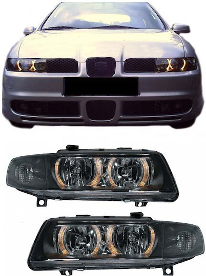 Depo Front Lights Angel Eyes Seat Leon Toledo 1M 1999-2005 2 Pieces