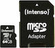 Intenso Performance R90 microSDXC 64GB Class 10 U1 UHS-I with Adapter