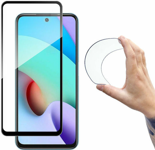 Wozinsky Flexi Nano Full Face Tempered Glass Negru (Redmi 10)