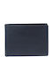 Leather Men's Wallet with RFID Blue