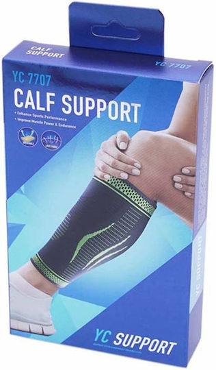 YC Support YC 7707 Ελαστική Περικνημίδα σε Μαύρο Χρώμα YC 7707