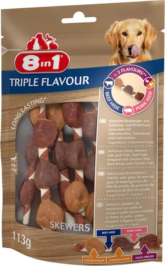 8in1 Triple Flavour Shish Kebabs Λιχουδιά Σκύλου με Κρέας 6τμχ