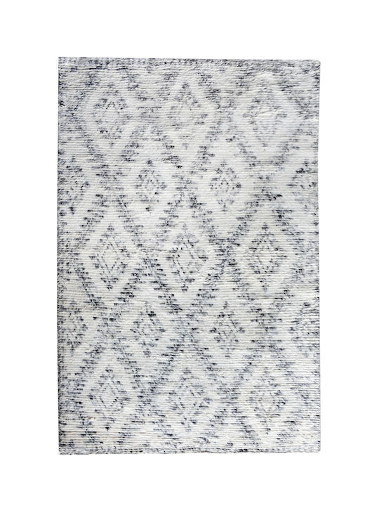 Ravenna Shyla Handmade Rectangular Rug Wool Ivory / Grey