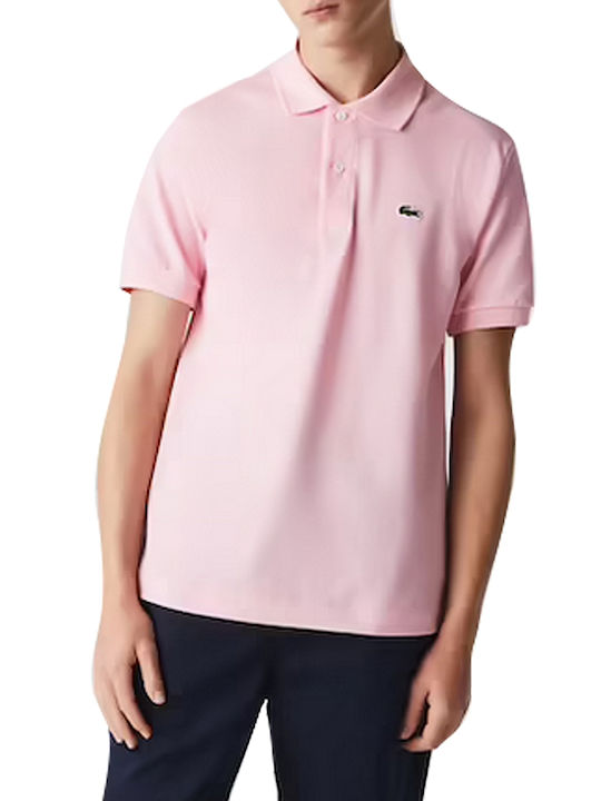 Lacoste Ανδρική Μπλούζα Polo Κοντομάνικη Ροζ