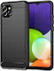 Hurtel Carbon Back Cover Σιλικόνης Μαύρο (Galaxy A03s)