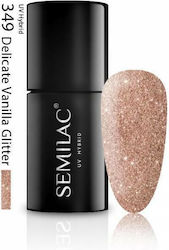 Semilac Ημιμόνιμο Βερνίκι 349 Delicate Vanilla Glitter 7ml