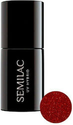 Semilac Ημιμόνιμο Βερνίκι 347 Pretty Red Glitter 7ml
