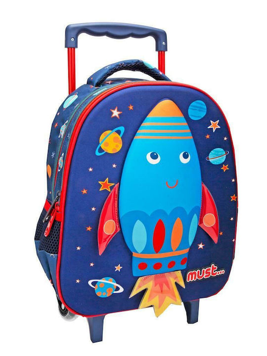 Must Eva Space Rocket School Bag Trolley Kindergarten Multicolored