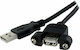 StarTech USB 2.0 Panel Mount USB-A male - USB-A male Μαύρο 0.3m (USBPNLAFAM1)