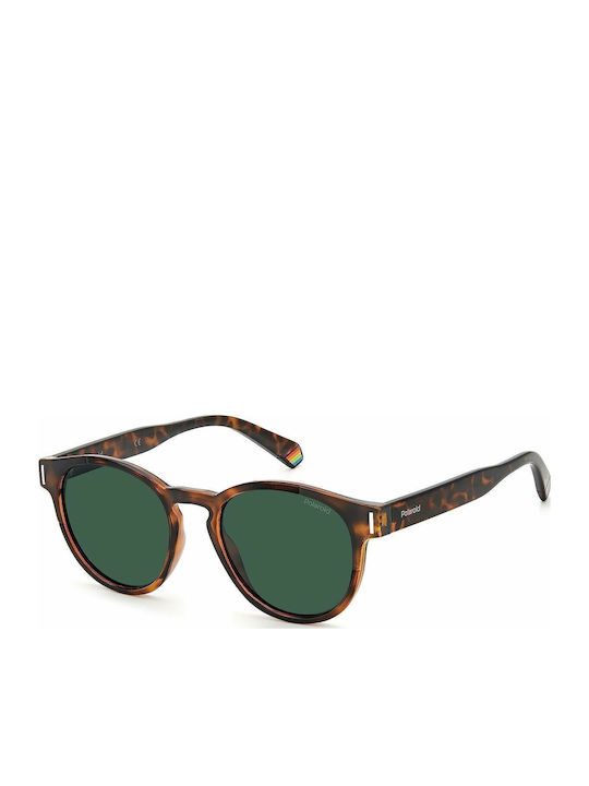 Polaroid Ochelari de soare Maro cu Cadru & Verde Lentilă