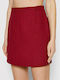 Tommy Hilfiger High Waist Mini Skirt in Burgundy color