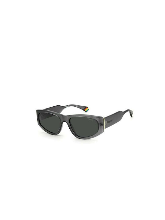 Polaroid Sunglasses with Gray Plastic Frame and Black Polarized Lens PLD6169/S KB7/M9