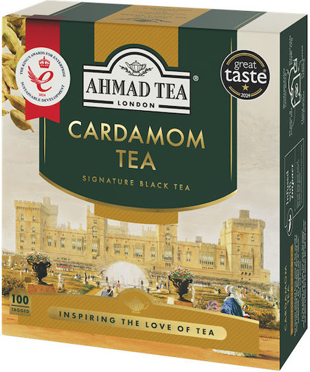 Ahmad Tea Черен Чай 100 Чанти 1бр с Аромат Кардамон