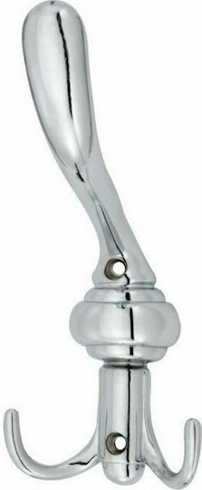 Roline Metal Wall Hanger 8127 with 2 Slots Nickel 1pc