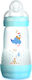 Mam Plastikflasche Easy Start Anti-Colic Gegen Koliken mit Silikonsauger für 2+ Monate Light blue Rhinozeros 260ml 1Stück