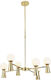 Aca Kimolos Μοντέρνο Κρεμαστό Φωτιστικό Πολύφωτο για 6 Λαμπτήρες G9 σε Χρυσό Χρώμα