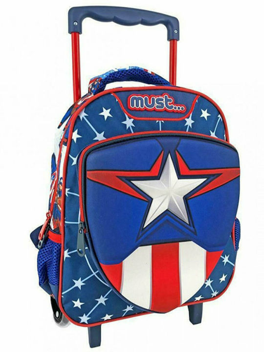 Must Captain America School Bag Trolley Kindergarten Multicolored