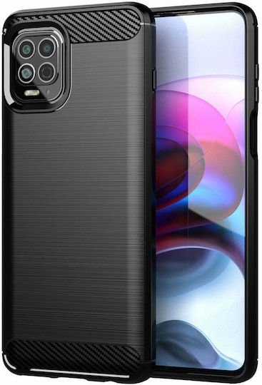 Hurtel Carbon Back Cover Σιλικόνης Μαύρο (Moto G100 / Edge S)