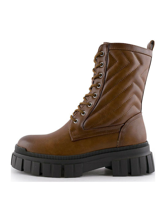 Women's Ankle Boots with Medium Heel Tabac Brown