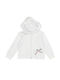 Εβίτα Girls Cotton Hooded Sweatshirt with Zipper White