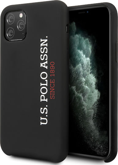 U.S. Polo Assn. Vertical Logo Back Cover Silicon Negru (iPhone 11 Pro)