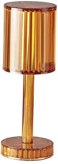 Kunststoff Tischlampe LED mit Kupfer Schirm und Basis