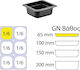 Ready Polypropylene Gastronorm GN1/6 H65mm
