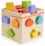 Moni Formsortierspielzeug Shape Sorting Cube aus Holz für 18++ Monate