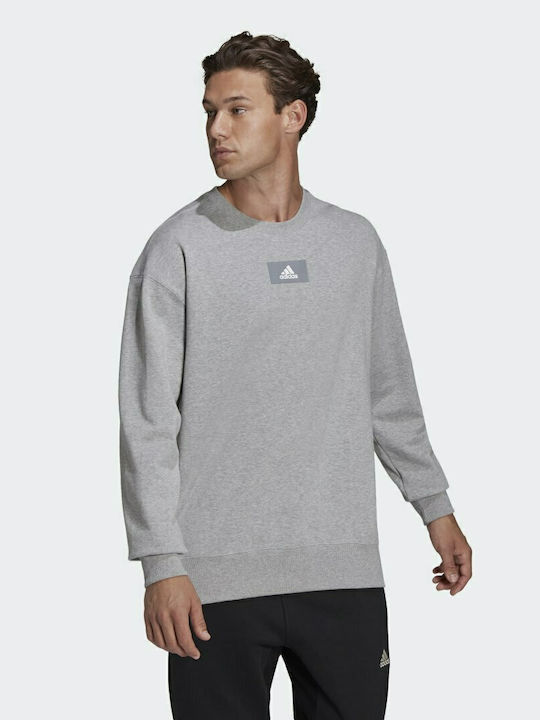 Adidas Essentials Feelvivid Ανδρικό Φούτερ Medium Grey Heather