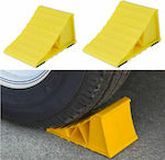 Autoline Truck Wheel Chock Car Wheel Chocks Plastic Yellow 21 x 12 x 11.5cm 2 Pieces