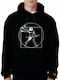 Vitruvian Man Guitar Play Hoodie Black