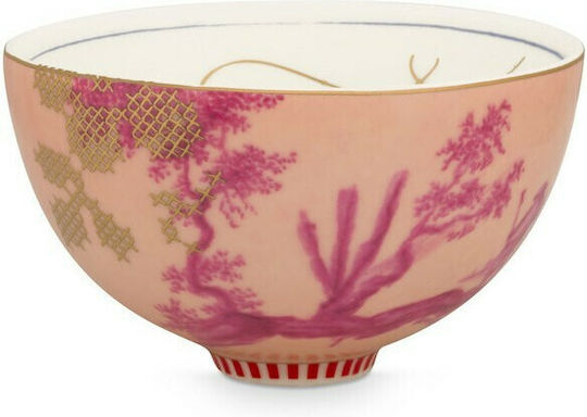 PiP Studio Heritage Serving Bowl Round made of Porcelain Pink with Diameter 12cm
