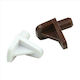 Plastic Shelf Brackets White 5x5mm