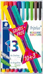 Staedtler Fineliner Triplus Design Markers Multicolour 13pcs